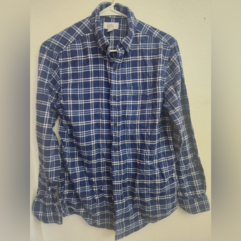 Croft & Barrow Navy Checkered Men's Shirt